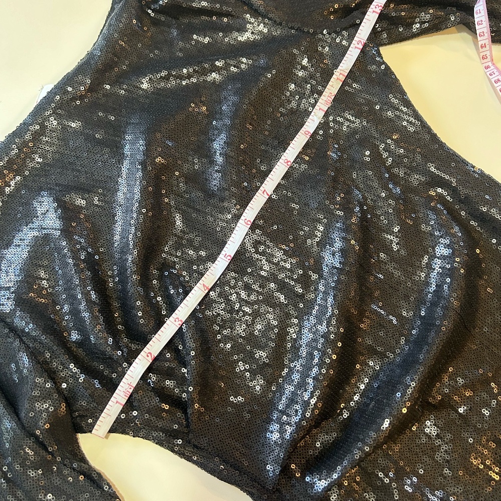 Parker Black Sequined Cocktail Dress - Picture 8 of 10
